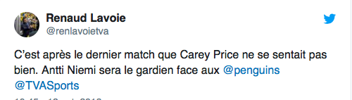 Carey Price le CHIEN MILLIONNAIRE...HAHA!!!