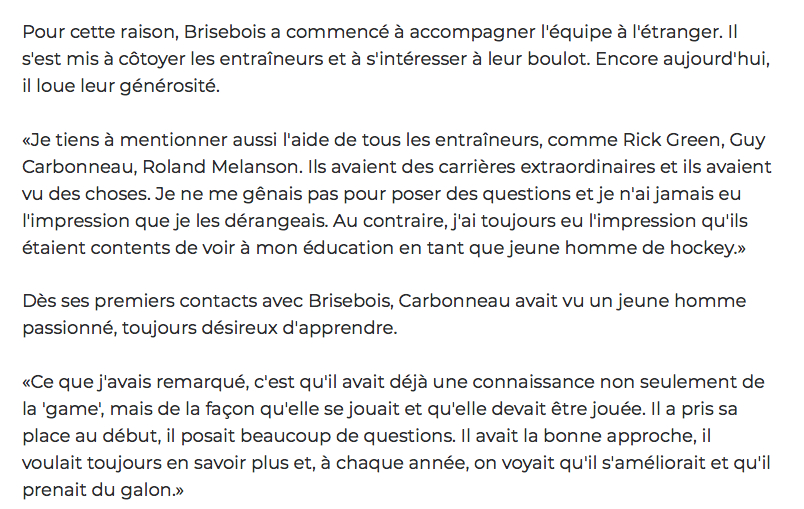 Julien Brisebois...et le PARCOURS digne de CENDRILLON..