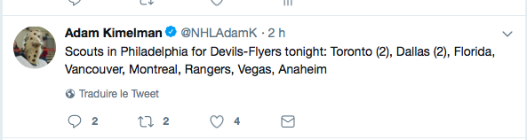 Les Flyers sont encore dans le coup pour William Nylander?