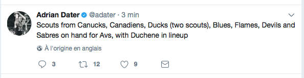  Matt Duchene à Montréal?????? Marc Bergevin a ENVOYÉ son DÉPISTEUR POUR L'ÉPIER!!!