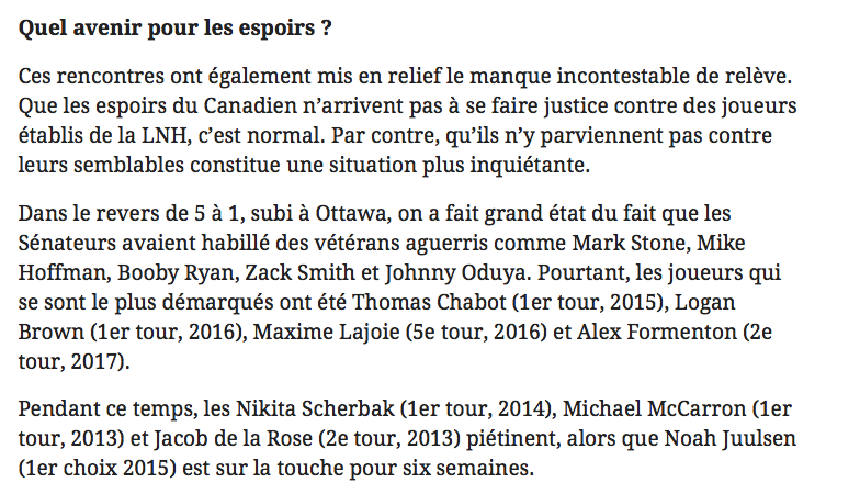 Même le Journal de Montréal RÊVE à Rasmus Dahlin...