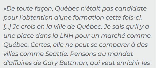 Ray Lalonde...Croit encore aux Nordiques...