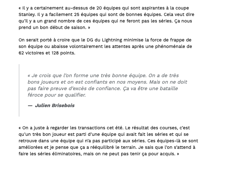 Julien Brisebois se sent DRAMATIQUE aujourd'hui....
