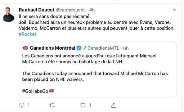 Mike McCarron se joint à la PANOPLIE de CENTRES ALL-STARS AHL..