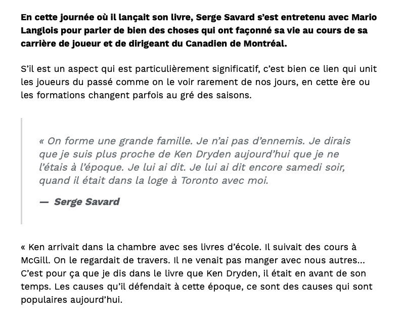 Serge Savard continue sa tournée des médias..