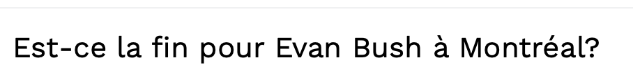 Enfin...BEUBYE Evan Bush....