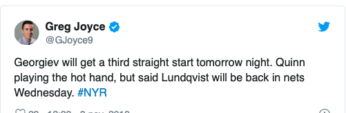 Henrik Lundqvist est en train de perdre son poste...