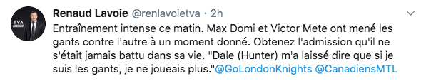 Max Domi et Victor Mete se sont presque TAPÉS sur la gueule...