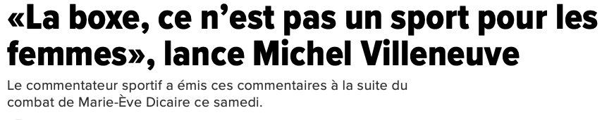 Michel Villeneuve le MISOGYNE...
