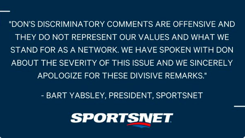 SCANDALE DON CHERRY: Sportsnet réagit...