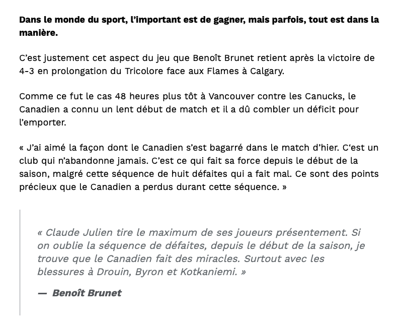 Benoît Brunet a parlé..
