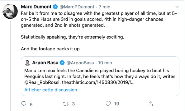 Les médias de Montréal répondent à Mario Lemieux...