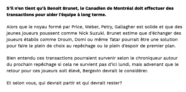 Benoît Brunet...c'est Hockey30...