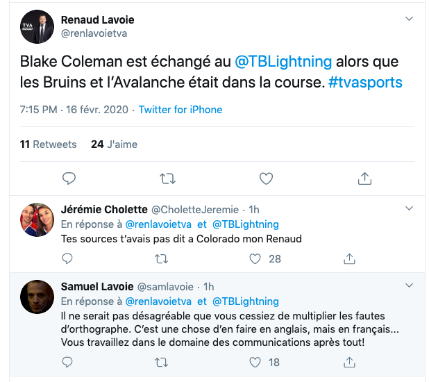 Est-ce Renaud Lavoie va se pointer à la JOB demain?