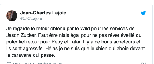 Jean-Charles Lajoie traite Marc Bergevin de NIGAUD!!!!!!