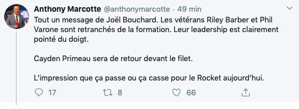Joël Bouchard a PERDU son VESTIAIRE...