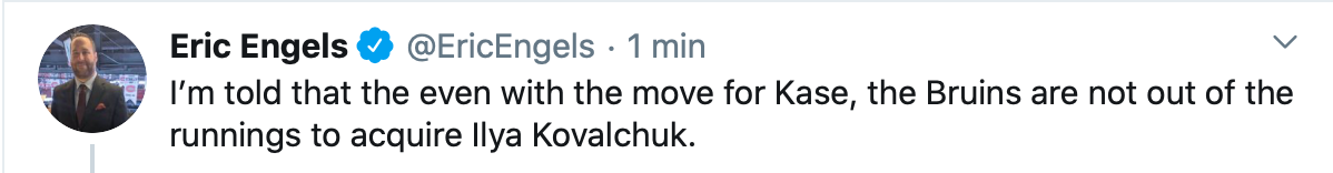 Les Bruins toujours dans le dossier Kovalchuk...