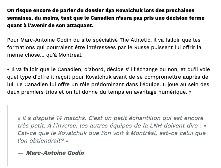 Marc-Antoine Godin envoie Ilya Kovalchuk à....