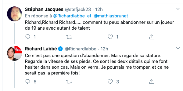 Richard Labbé doit tellement être CRAMPÉ...de faire CAPOTER les FEFANS...
