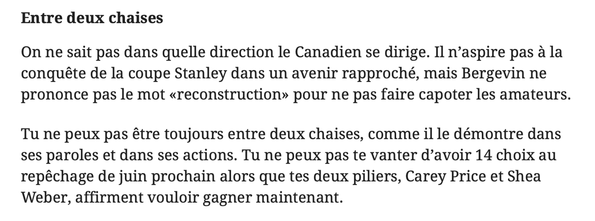 Au tour du Journal de Montréal, de voir Claude Julien...