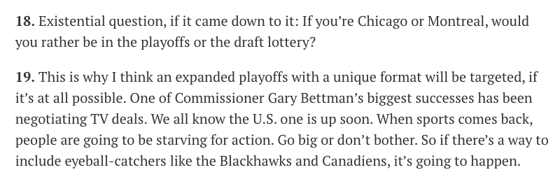 Gary Bettman veut Montréal et Chicago en SÉRIES!!!!