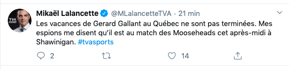 Gerard Gallant aurait déjà le poste de COACH du Canadien de Montréal?