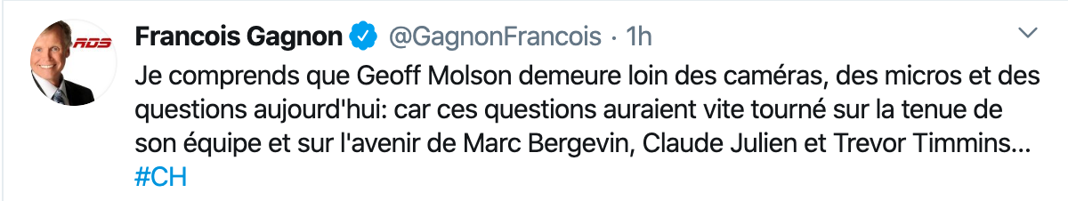 HAHA...Francois Gagnon traite Geoff Molson de PISSOU...