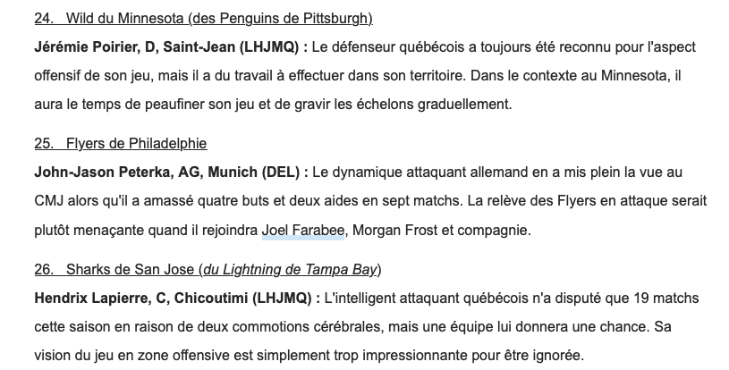 Le repêchage SIMULÉ de NHL.com....version francophone...
