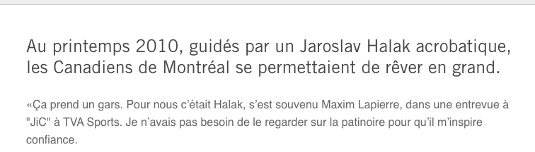 Maxim Lapierre MONTE Jaroslav Halak au 7e ciel..