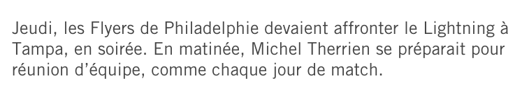 Michel Therrien TOUT DÉPRIMÉ....