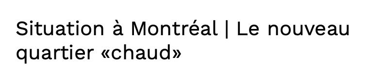 Attention au QUARTIER CHAUD de Montréal..