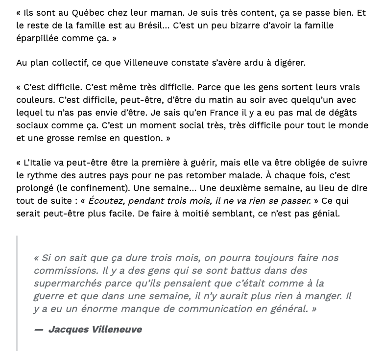 Jacques Villeneuve vs Jean-Charles Lajoie...