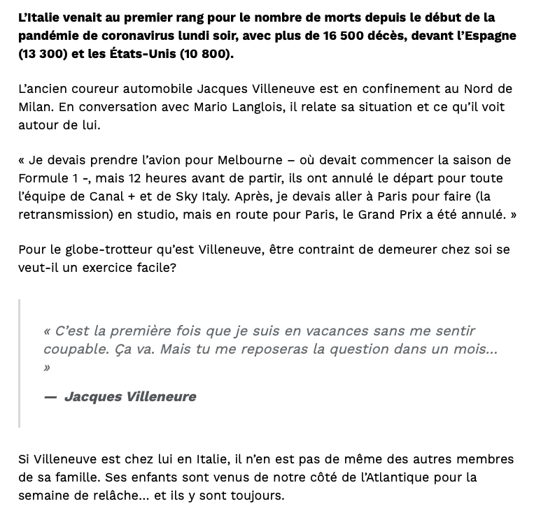 Jacques Villeneuve vs Jean-Charles Lajoie...
