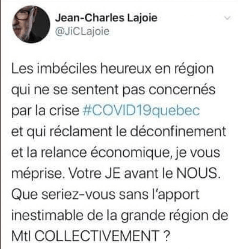 SCANDALE à TVA Sports!!!! Jean-Charles Lajoie INSULTE les gens des régions!!!!