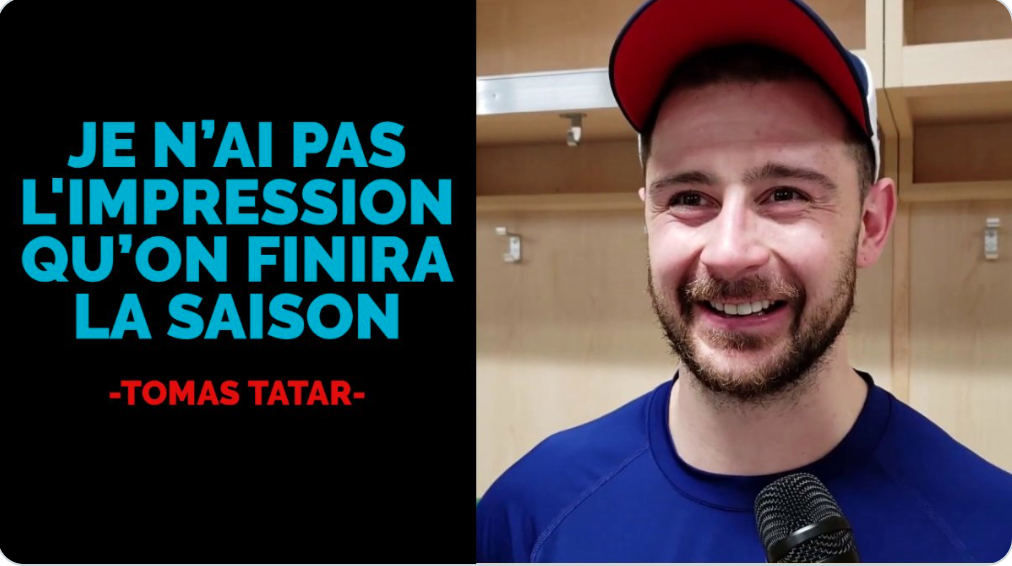 Selon Tomas Tatar, c'est terminé !!!