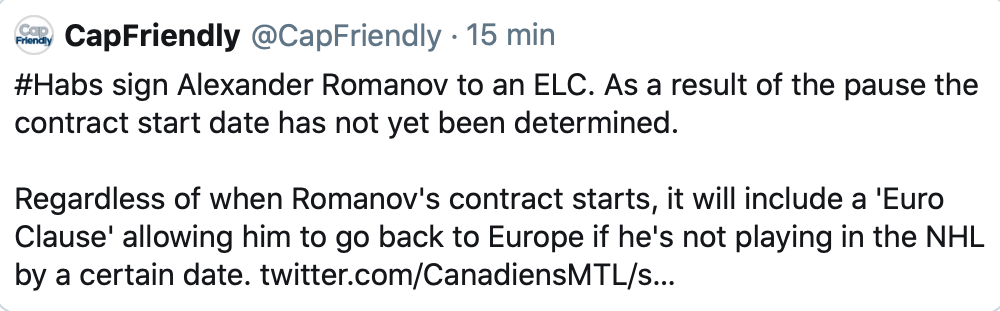 Alex Romanov peut revenir en Europe....si....