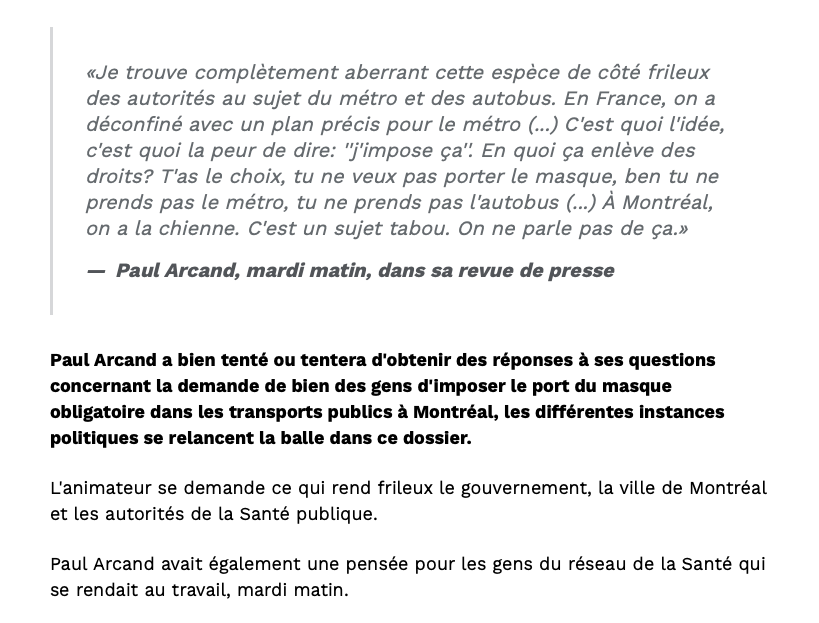 DÉCLARATION COUP DE POING de Paul Arcand: on a la CHIENNE!!!!