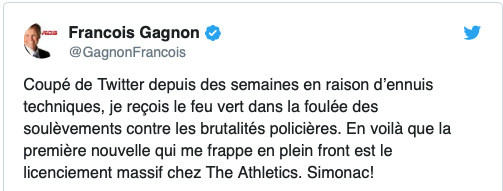 François Gagnon COUPÉ de TWITTER???????