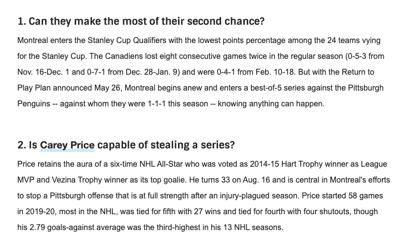 Les 5 grandes questions pour le CH contre les Penguins....