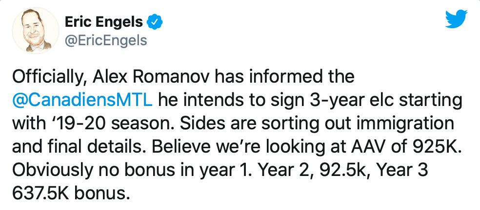 Alex Romanov va signer tout un BONUS !!!
