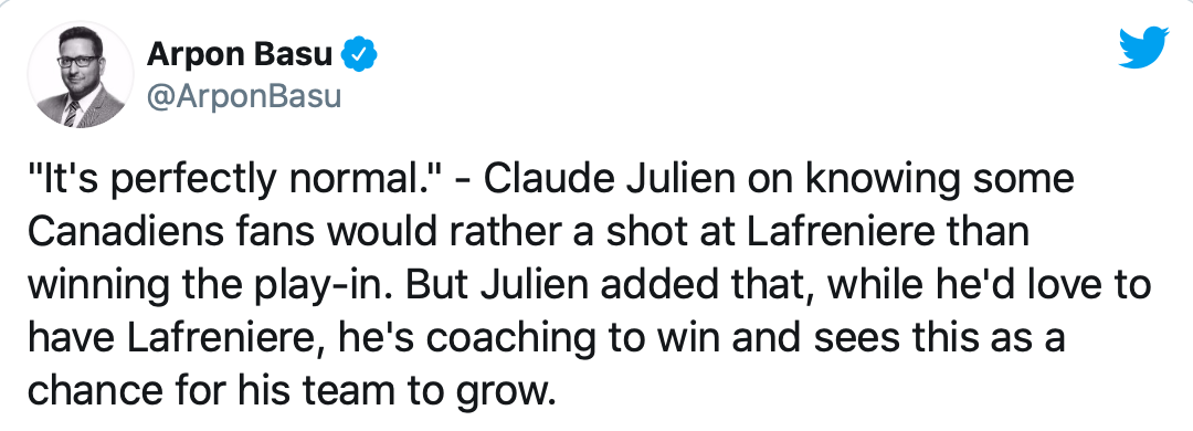 Claude Julien ne veut rien savoir, parce qu'il sait...