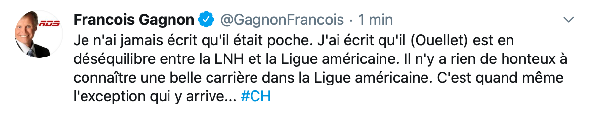 Francois Gagnon traite Xavier Ouellet de 