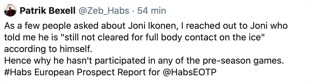 Comment Joni Ikonen va se remettre de ça ?