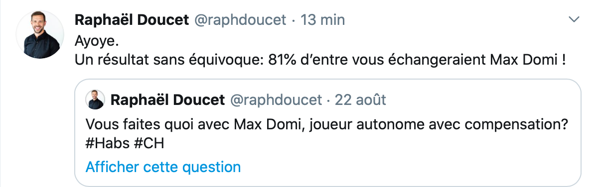 Plus personne ne veut de Max Domi à Montréal !!!