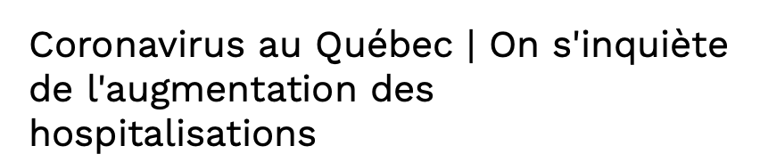 Le Québec...au bord du RECONFINEMENT....