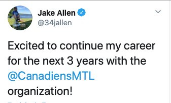 Jake Allen ne pense pas à Seattle...