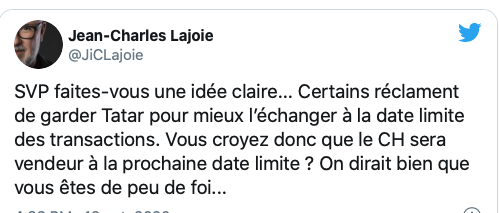 Jean-Charles Lajoie aussi veut les échanger...