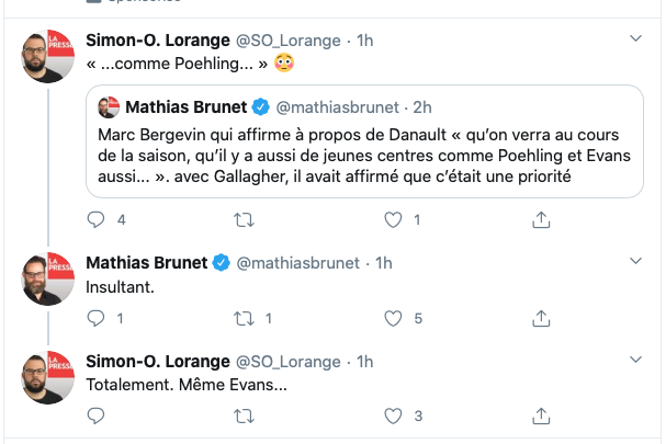 Mathias Brunet INSULTÉ pour Phil Danault...