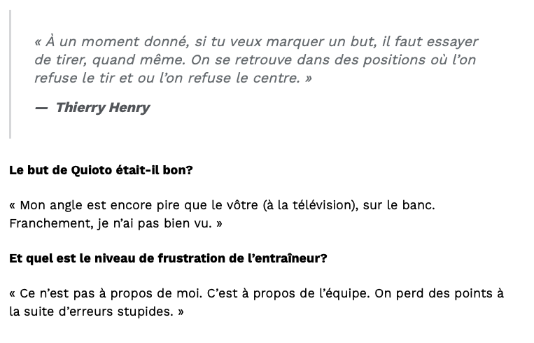 Thierry Henry DÉTRUIT ses joueurs....