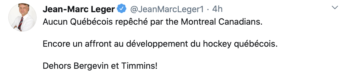 WOW...Jean-Marc Leger demande le congédiement de Bergevin et Timmins...
